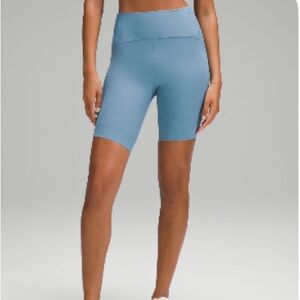 NWT lululemon SenseKnit Running High-Rise Short 8" in Utility Blue Size 4